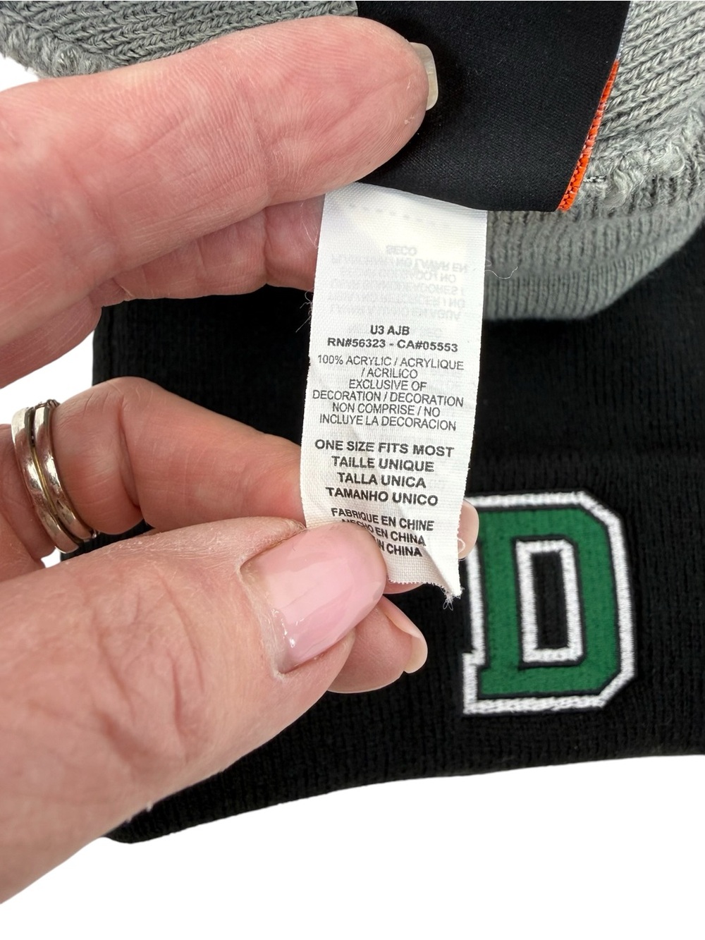 TWO Dartmouth College Nike Winter Hats OS Black Gray - Picture 11 of 12
